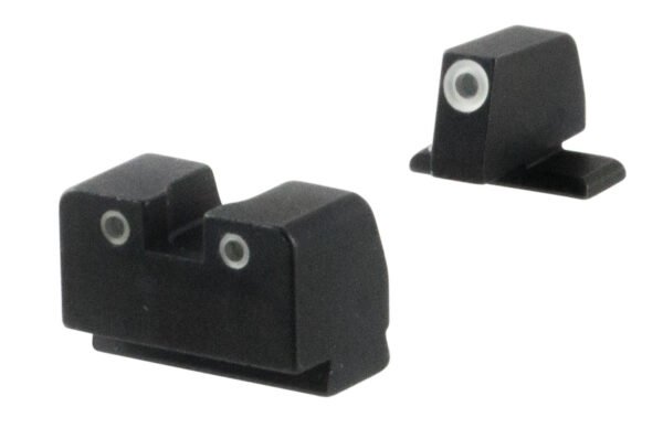 AmeriGlo SG181 Optic Compatible Sight for Sig Sauer  Tall Suppressor Green Tritium White Outline Front Sight-Green Tritium White Outline Rear Sight