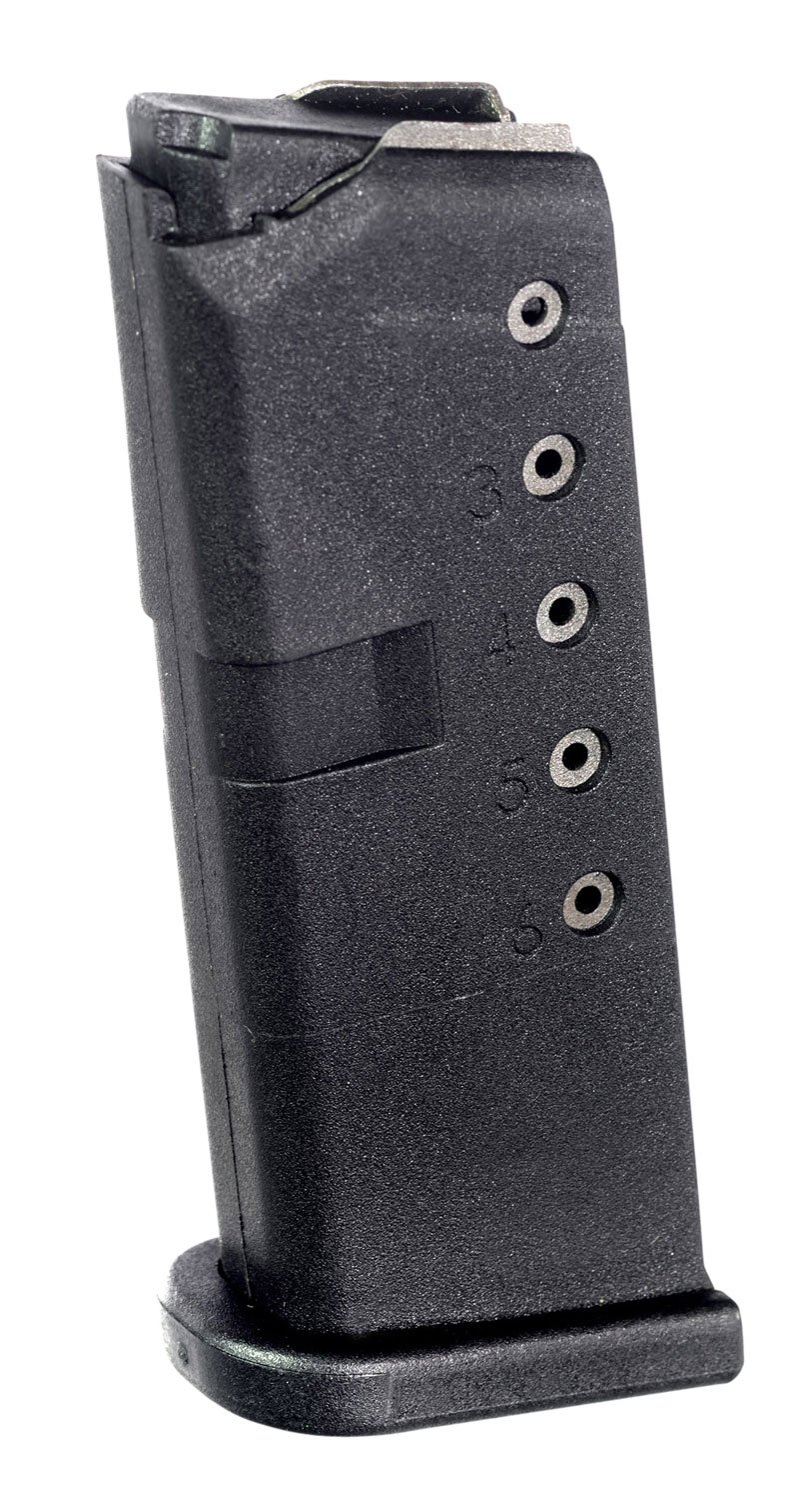 ProMag GLK12 Standard 6rd 9mm Luger Compatible w/ Glock 43 Black DuPont Zytel Polymer