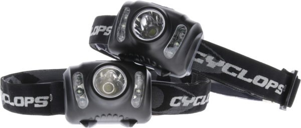 Cyclops CYCHL2102PK Headlamp  210 Lumens White Red/Green/White LED Bulb Black 2 Pack