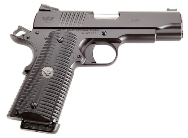 Wilson Combat ACPCOM9 ACP Commander 9mm Luger 10+1 4.25" Stainless Match Grade Barrel, Black Serrated Carbon Steel Slide, Black Armor-Tuff Carbon Steel Frame w/Beavertail, Black G10 Eagle Claw Grip
