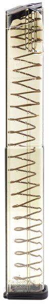ETS Group GLK1840 Pistol Mags  40rd Extended 9mm Luger Compatible w/ Glock 17/18/19/26/34/45 Clear Polymer