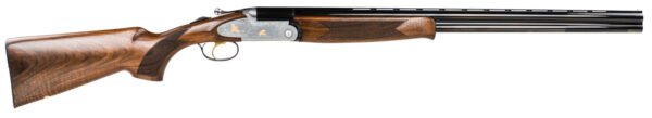 F.A.I.R. FRS6922028 SLX 692 Gold Full Size 20 Gauge Break Open 3" 2rd 28" Blued Over/Under Vent Rib Barrel, Silver Stainless Steel w/Gold Engraved Receiver, Fixed Walnut Stock, Right Hand