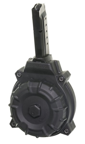 ProMag DRMA15 Standard 50rd Drum 9mm Luger Fits S&W M&P Shield Black DuPont Zytel Polymer