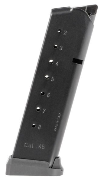 Mec-Gar MGCG4508MATCH 1911 Government 8rd 45 ACP, Blued w/Anti-Friction Coating Carbon Steel
