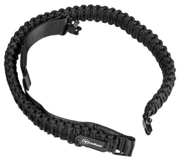 Firefield FF46001 Two Point Tactical Sling Black Nylon Paracord 37.50"-45" OAL Adjustable Rifle