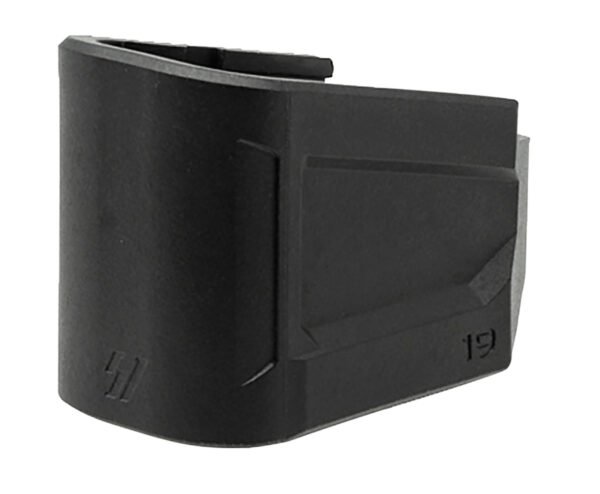 Strike Industries EMPG19 Enhanced Magazine Plate +5, 9mm Luger, Compatible w/Glock 19, Black Polymer