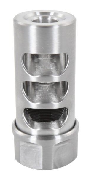 American Precision Arms G2M1230S Gen 2 Micro Bastard Self Timing Brake Stainless Steel with 1/2"-28 tpi Threads, 1.86" OAL & .750" Diameter for 30 Cal AR-Platform & Hunting Rifles