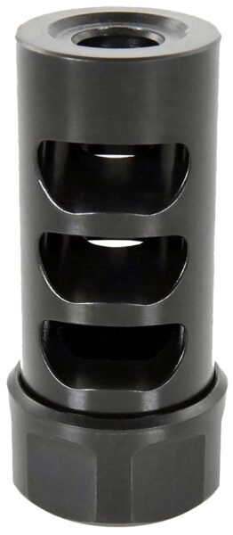 American Precision Arms G2M1230N Gen 2 Micro Bastard Self Timing Brake Black Nitride Stainless Steel with 1/2"-28 tpi Threads, 1.86" OAL, & .750" Diameter for 30 Cal AR-Platform & Hunting Rifles