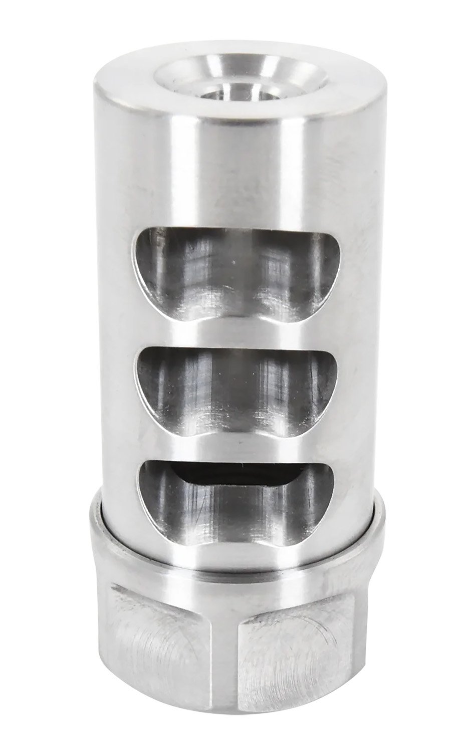 American Precision Arms G2L5830S Gen 2 Little Bastard Self Timing Brake Stainless Steel with 5/8"-24 tpi Threads, 2.22" OAL & 1" Diameter for 30 Cal Rifle