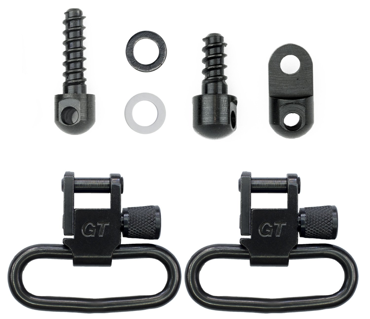 GrovTec US Inc GTSW313 Swivel Set  Rifle 1.25" Black Phosphate Ruger 10/22