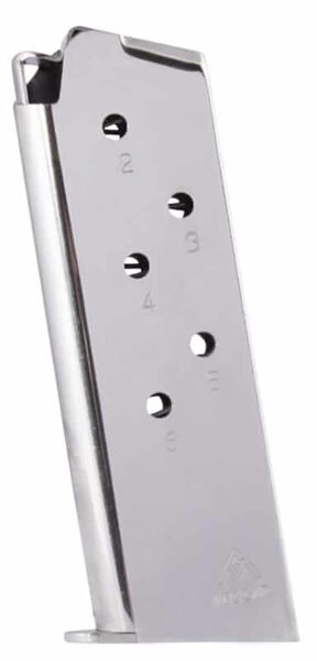 Mec-Gar MGCO4506N 1911 6rd 45 ACP Fits 1911 Officer Nickel Carbon Steel