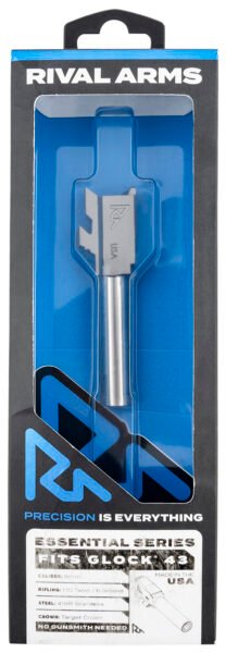 Rival Arms RARA22G301D Essential V2 Match Grade 9mm Luger 3.41" Stainless Steel, Fits Glock 43/43X