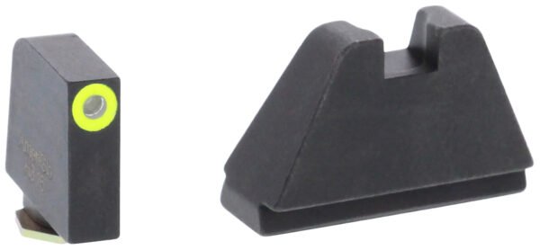 AmeriGlo GL682 Optic Compatible Sight Set for Glock  5XL Tall Green Tritium LumiGreen Outline Front Sight-Black Rear Sight