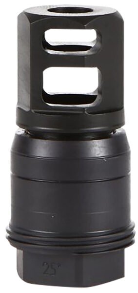 Sig Sauer SL55612X2825DEGM Clutch-Lok QD Muzzle Brake Black Stainless Steel with 1/2" 28 tpi Threads for 5.56mm 25 Degree Taper