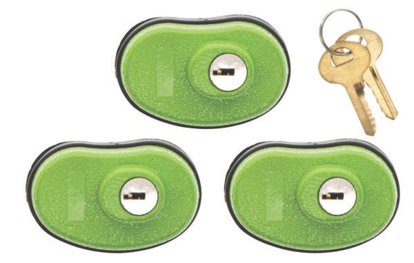 Lockdown 1118825 Keyed Trigger Lock  Open With Key Green Rubber 3 Pack