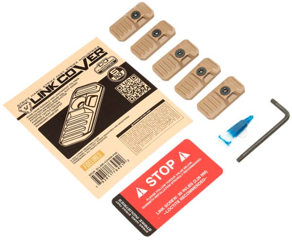 Strike Industries LINK-COVER-FDE LINK Cover Flat Dark Earth Polymer for M-lok & Keymod Rails 5 Pack