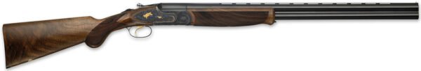F.A.I.R. FRJBPRTG1628 Jubilee Prestige Tartargua Gold Full Size 16 Gauge Break Open 2.75" 2rd 28" Blued Over/Under Barrel, Gold Engraving Aluminum Receiver, Fixed Walnut Stock, Ambidextrous