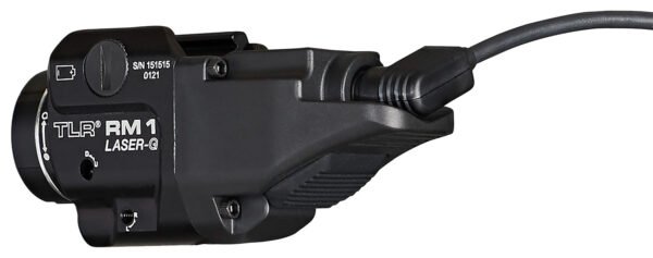 Streamlight 69443 TLR-1 RM w/Laser Black Anodized Aluminum, 500 Lumens White LED Bulb/Green Laser, 210 Meters Beam, Picatinny Rail Mount