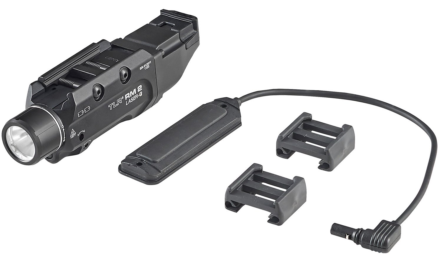 Streamlight 69453 TLR-2 RM w/Laser Black Aluminum, 1000 Lumens White LED Bulb/Green Laser, 297 Meters Beam, Picatinny Rail Mount