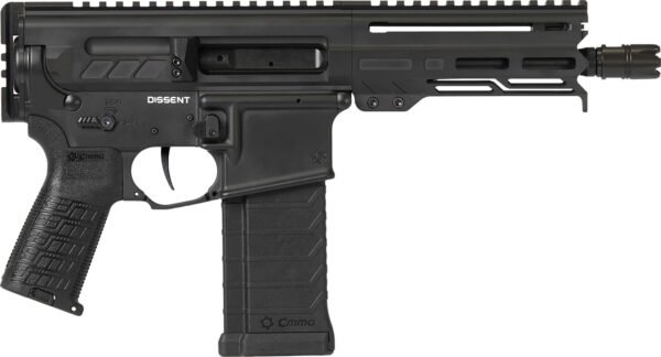 CMMG 54AA847AB Dissent 5.7x28mm 32+1 6.50", Black Cerakote Rec, OEM Grip, Picatinny Buffer Adapter, Zeroed Drop-In Single Stage Trigger