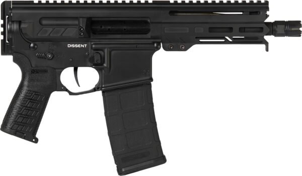 CMMG 55A938FAB Dissent 5.56x45mm NATO 30+1 6.50", Black Cerakote Rec, OEM Grip, Picatinny Buffer Adapter, Zeroed Drop-In Single Stage Trigger