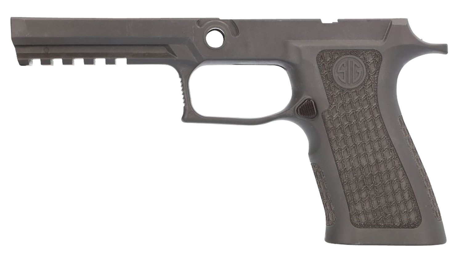 Sig Sauer 8901005 Grip Module Laser Stippled Tungsten Gray Polymer Fits Sig P320