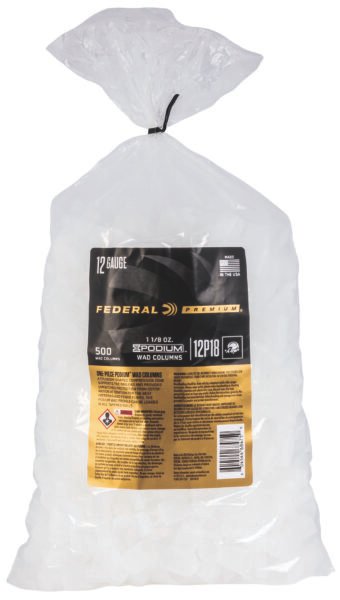 Federal 12P18 Podium Wad Premium 12Gauge 1 1/8oz White Plastic 500/ 10