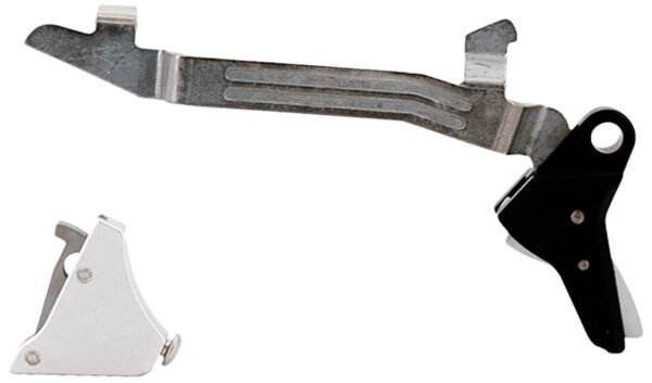 Timney Triggers ALPHAGLOCK5 Alpha Competition 9mm Luger/40 S&W/22 LR, Silver Straight Trigger, Compatible w/Glock Gen5 & Glock 44
