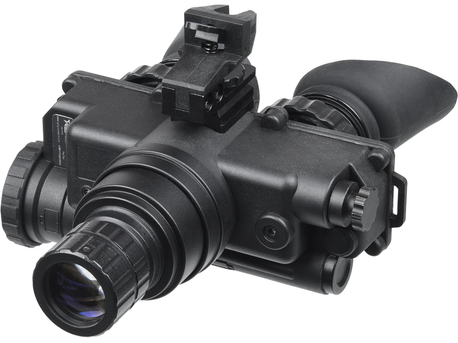 AGM Global Vision 12W7P122153211 Wolf-7 PRO NL1 Night Vision Goggles Black 1x 27mm, Generation 2+ Level 1, 45-54 lp/mm Resolution, Green Filter