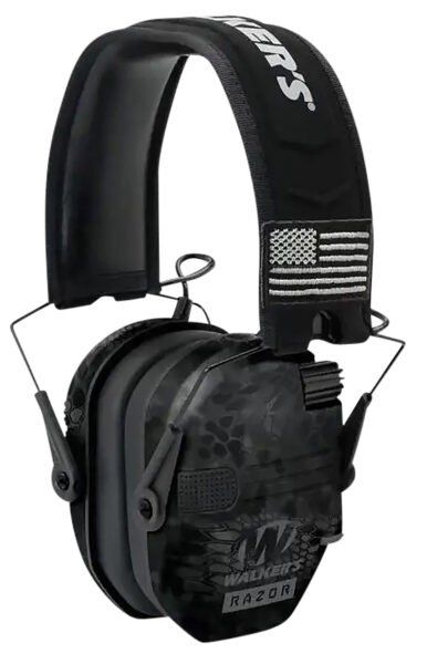 Walker's GWPRSEMPATKPT Razor Patriot Slim Muff 23 dB Over the Head Kryptek Highlander/Black Polymer