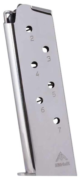 Mec-Gar MGCG4507N Colt Government 7rd 45 ACP, Nickel Stainless Steel