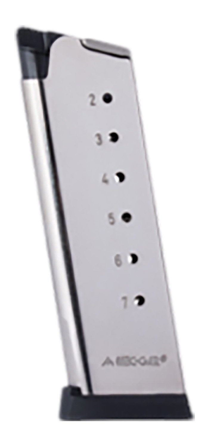 Mec-Gar MGCO4507NPF 1911 Officer 7rd 45 ACP, Nickel Carbon Steel