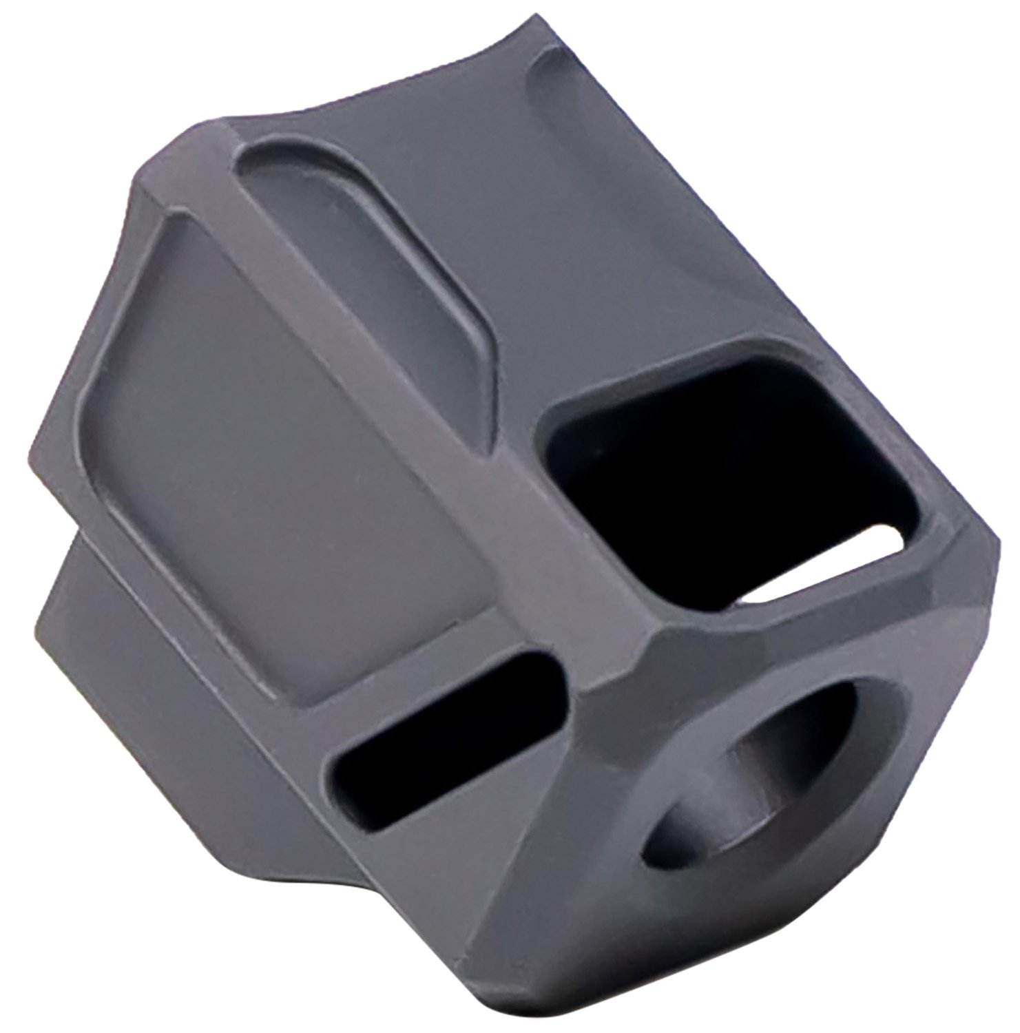 Faxon Firearms FFPACOMPSSG02 EXOS-533 Compensator Black Nitride 6061 Aluminum 1/2"x28 Threads 1.218" OAL Compatible w/ Glock 43X/48