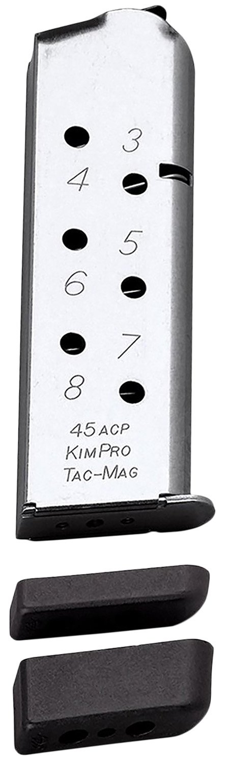Kimber Mfg.,inc 1100721A Tac-Mag 8rd 45 ACP Silver Stainless Steel
