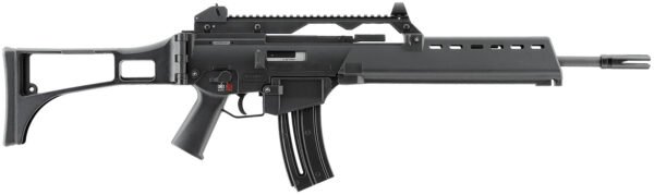 HK 81000994 G36  22 LR 20+1 18.13" Black Barrel w/Flash Suppressor, Black Receiver w/Picatinny Rail, Black Folding Synthetic Stock, Black Polymer Grip