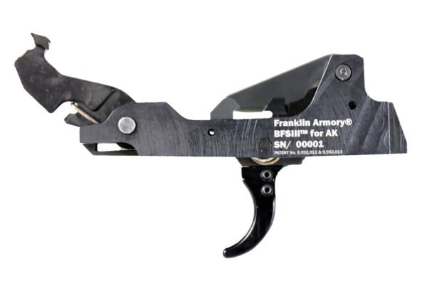 Franklin Armory 0350002BLK  Binary 9mm Black Curved Trigger Fits AK Platform