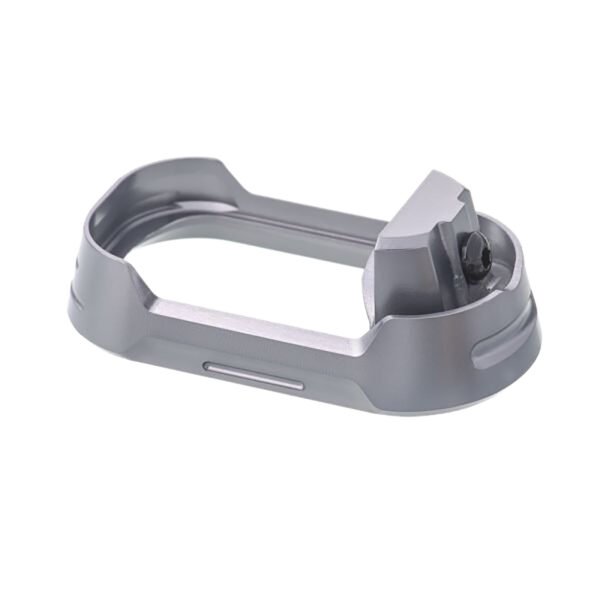 Tyrant CNC TDG19G34MWGREYBLKSCRW Magwell Fits Glock 19 Gen 3-4 Grey Aluminum