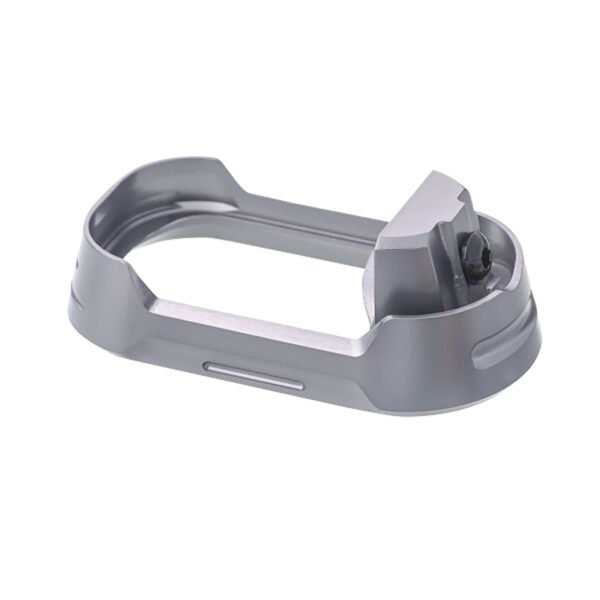 Tyrant CNC TDG17MWG4GREYBLACKSCRE Magwell Fits Glock 17 Gen4 Grey Aluminum