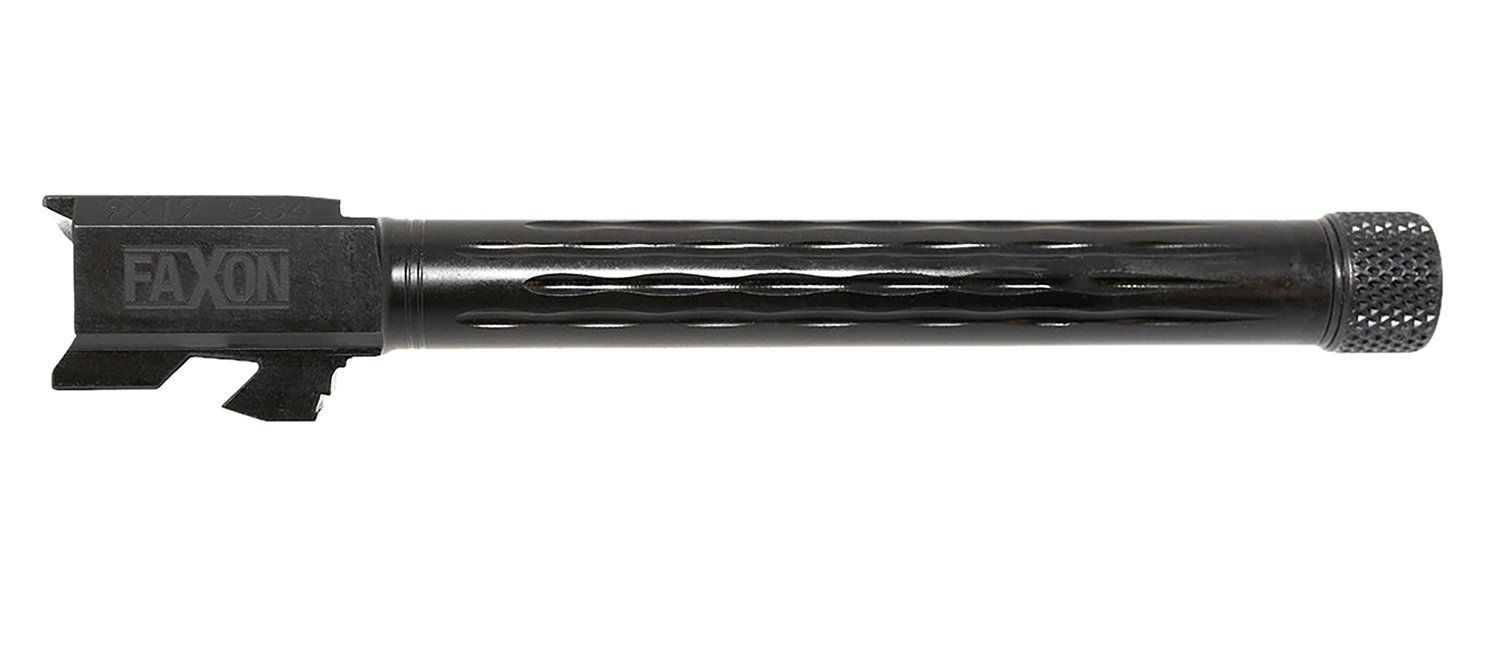 Faxon Firearms GB910N34LGQT Match Series  9mm Luger 5.75" Fluted Threaded Black Nitride Stainless Steel, Fits Glock 34 Gen2-4