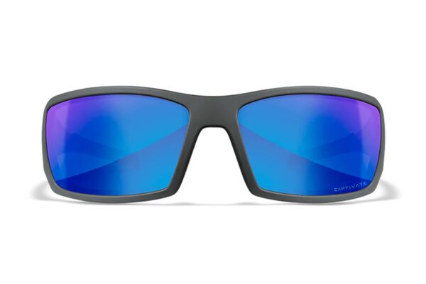 Wiley X SSTWI09 Twisted  M/L Blue Mirror Lens Polycarbonate Matte Gray Frame