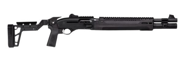 Langdon Tactical Tech LTT1301HBCFBLK Beretta 1301 3" 7+1 18.50" Black Heat Shield Barrel, Black Anodized Aluminum Receiver, Black Chisel Folding Synthetic Stock, Beretta Patrol Forend