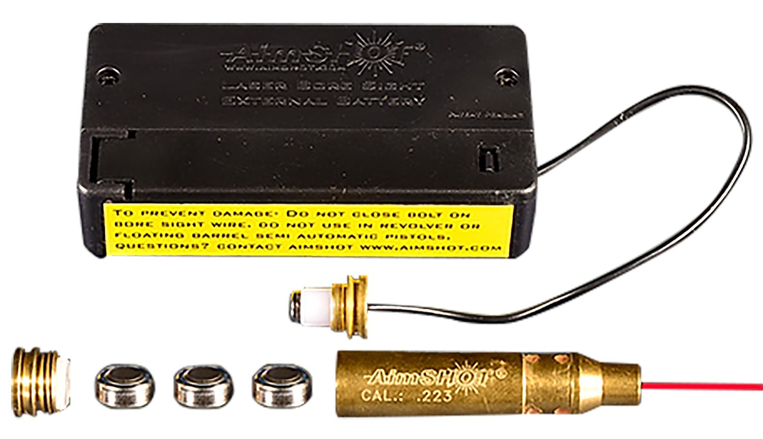 Aimshot BS22320X Laser Boresighter Cartridge 223 Rem Brass 20X Brighter