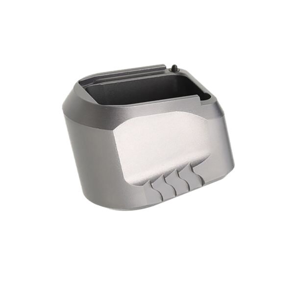 Tyrant CNC TDMPMAGEXFSGREY  Magazine Extension Fits S&W M&P 9/40 5rd Compatible w/ Full-Size M&P 1.0/2.0 frames Grey Aluminum