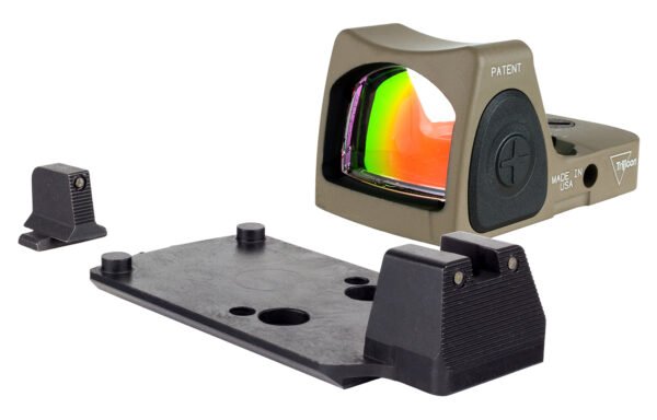 Trijicon 700816 RMR Dual Defense Cerakote Black/FDE 1x 3.25 MOA Red Dot Reticle Fits Sig Sauer M17/18