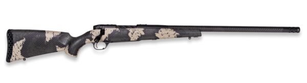 Weatherby MGS01N25RWR4B Mark V Backcountry Guide 25 WBY RPM 3+1 22" +2" Carbon Fiber BSF Threaded Barrel, Graphite Black Cerakote Steel Drilled & Tapped Receiver, Black w/Olive Green & Backpack Accent