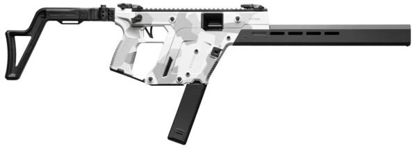 Kriss USA KV453CAD00 Vector CRB Gen3 45 ACP 30+1 16" Black Nitride Threaded Barrel, Arctic Delta Cerakote Receiver w/Picatinny Rail, M-LOK Handguard, Adjustable Folding Black Stock, White Polymer Grip