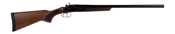 Derya Firearms EX1400.12.24 EX1400 12 Gauge Break Open 2rd 24" Black Chrome Side By Side Barrel, Black Chrome Steel Receiver, Fixed Walnut Stock