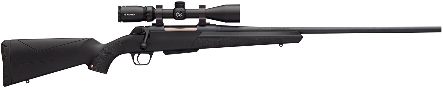 Winchester Guns 535705212 XPR Scope Combo 243 Win 3+1 Cap 22" Blued Perma-Cote Rec/Barrel Matte Black Stock Right Hand with MOA Trigger System (Full Size) Includes Vortex Crossfire II 3-9x40mm Scope