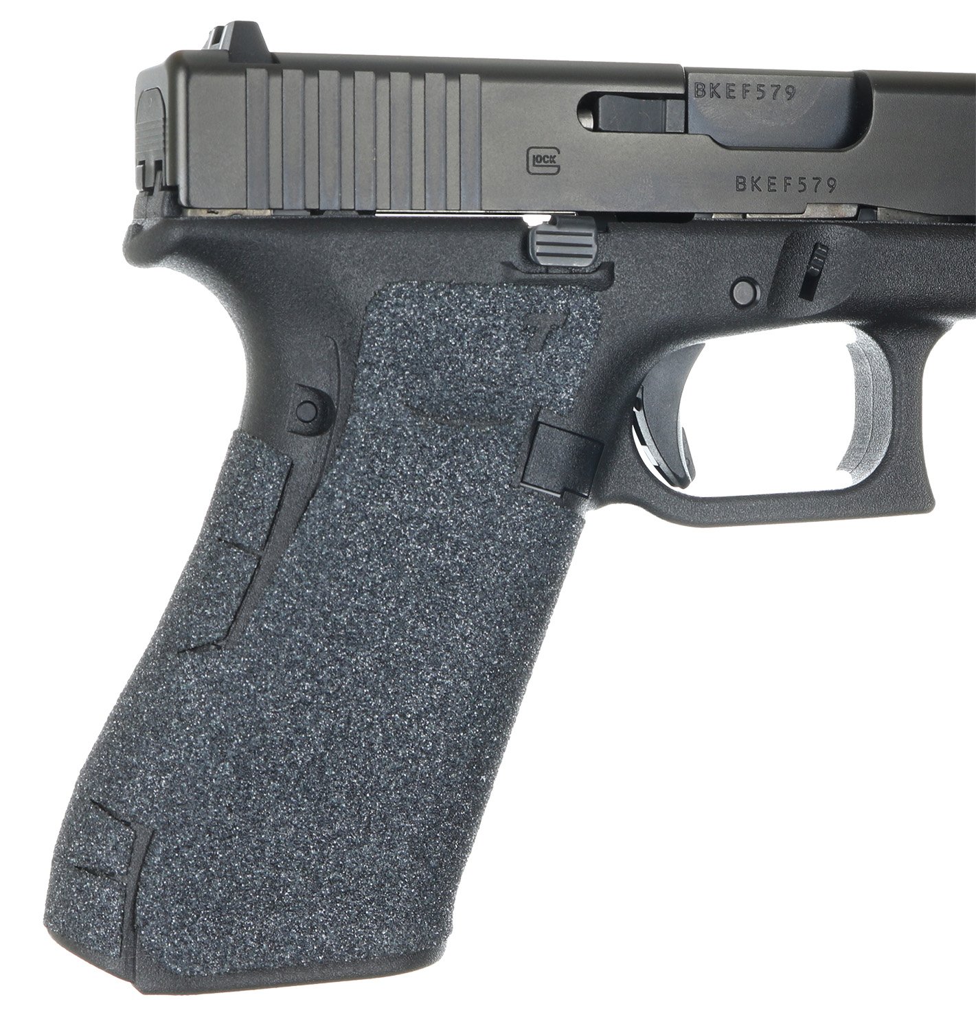 Talon Grips 379G Adhesive Grip  Compatible w/Glock 17/19x/22/24/31/34/35/37/45/47 Gen5 w/No Backstrap, Black Textured Granulate