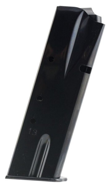Mec-Gar MGBRHP13B Standard 13rd 9mm Luger Fits Browning Hi-Power/Springfield SA-35, Blued Carbon Steel